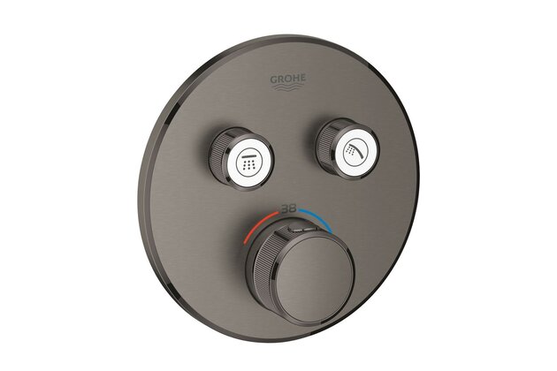 Baterie Grohe Grohtherm SmartControl sprchová, termostatická, podomítková, 2-cestná, hard graphite kartáčovaný, 29119AL0