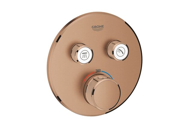 Baterie Grohe Grohtherm SmartControl sprchová, termostatická, podomítková, 2-cestná, warm sunset kartáčovaný, 29119DL0