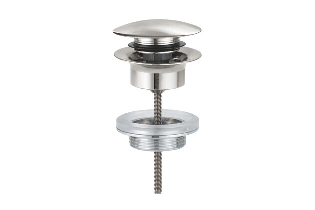 Výpust umyvadlová Grohe CLICK/CLACK, pro umyvadla s přepadem, G1 1/4, supersteel - infinity, 65807DC0