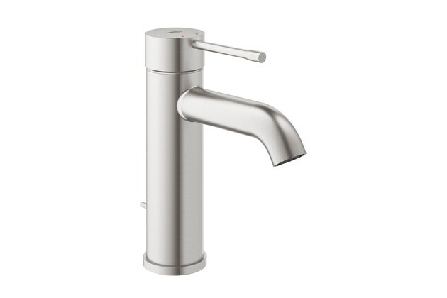 Baterie Grohe Essence umyvadlová, s výpustí, velikost S, supersteel - infinity, 24171DC1