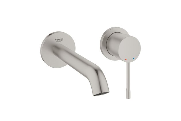 Baterie Grohe Essence umyvadlová podomítková, 2-otvorová baterie, velikost M, supersteel - infinity, 29192DC1