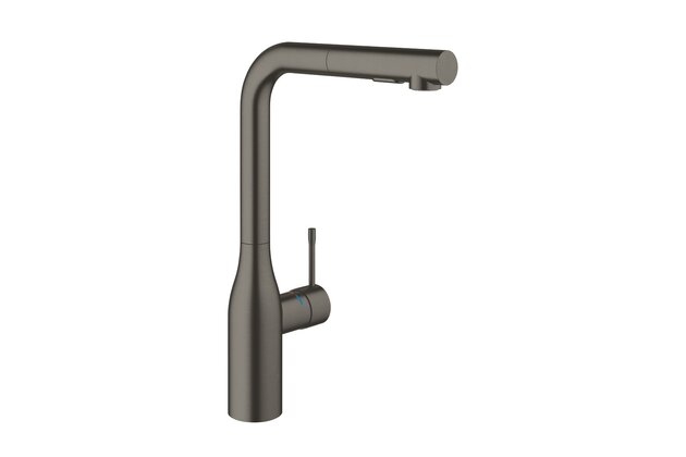 Baterie Grohe dřezová, duální sprcha, hard graphite kartáčovaný, 30504AL0
