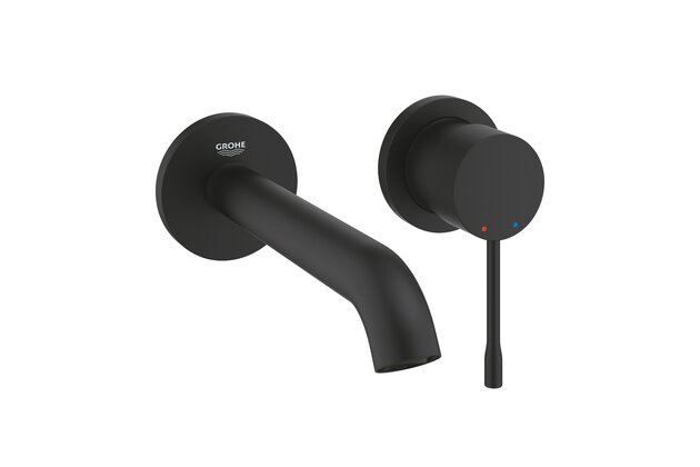 Baterie Grohe Essence umyvadlová podomítková, 2-otvorová baterie, velikost M, phantom black, 29192KF1