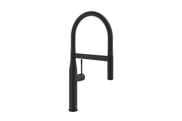 Baterie Grohe dřezová, vytahovací koncovka, phantom black, 30503KF0