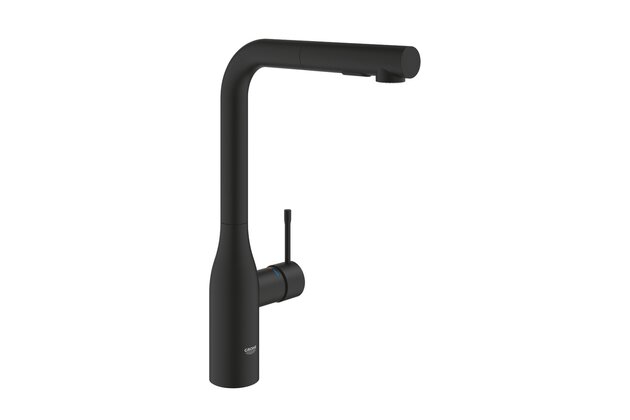 Baterie Grohe dřezová, duální sprcha, phantom black, 30504KF0