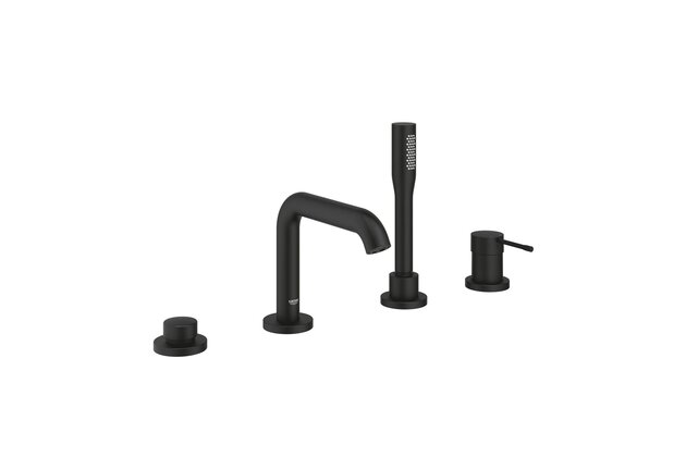 Vanová souprava Grohe Essence 4-otvorová, phantom black, 25251KF1