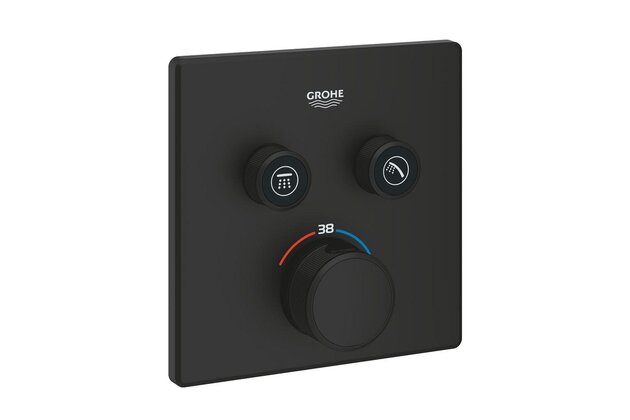 Baterie Grohe Grohtherm SmartControl sprchová, termostatická, podomítková, 2-cestná, phantom black, 102166KF00