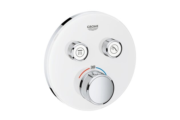 Baterie Grohe SmartControl sprchová podomítková termostatická, dvoucestná, bez tělesa, bílá, 29151LS0