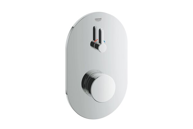 Baterie Grohe Eurosmart Cosmopolitan T sprchová samouzávěrná, se směšováním a nastavitelným omezovačem teploty, chrom, 36321000