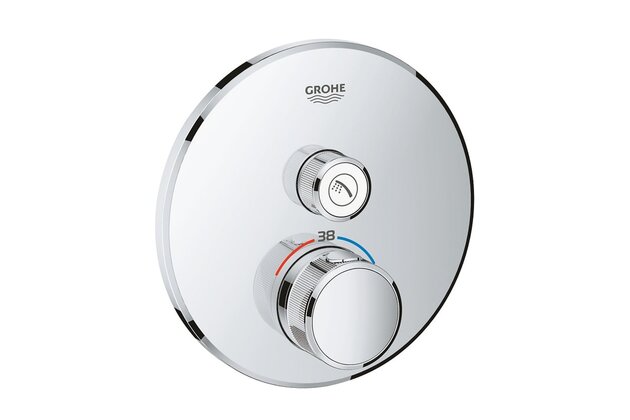 Baterie Grohe SmartControl sprchová podomítková termostatická, bez tělesa, s 1 ventilem, chrom, 29118000
