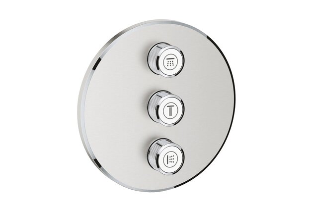 Krytka trojitého ovladače průtoku Grohe SmartControl, supersteel - infinity, 29122DC0