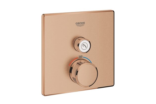 Baterie Grohe SmartControl sprchová podomítková termostatická, bez tělesa, s 1 ventilem, warm sunset kartáčovaný, 29123DL0