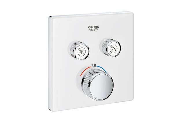 Baterie Grohe SmartControl sprchová podomítková termostatická, bez tělesa, dvoucestná, bílá, 29156LS0