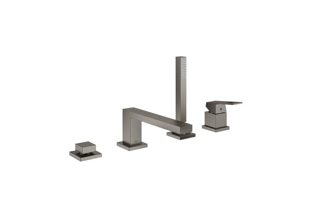 Vanová souprava Grohe Eurocube 4otvorová, hard graphite kartáčovaný, 19897AL1