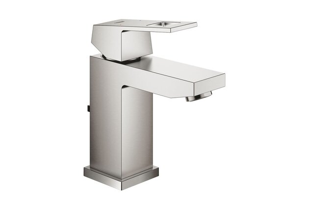 Baterie Grohe Eurocube umyvadlová, s výpustí, supersteel - infinity, 23127DC0