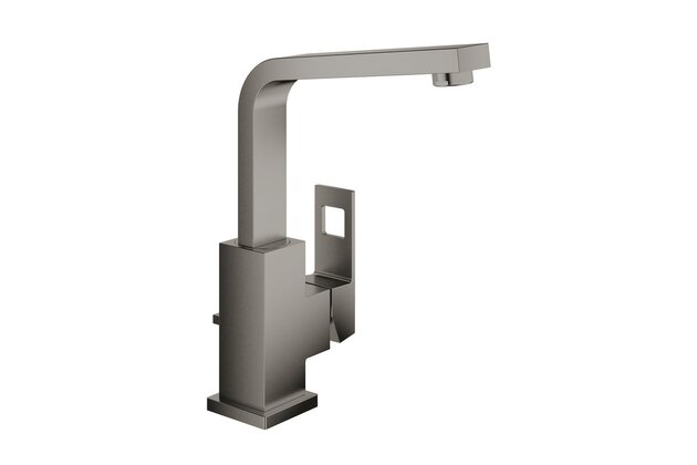Baterie Grohe Eurocube umyvadlová, s výpustí, hard graphite kartáčovaný, 23135AL0