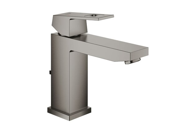 Baterie Grohe Eurocube umyvadlová, s výpustí, hard graphite kartáčovaný, 23445AL0