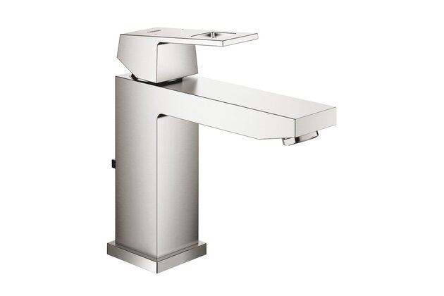 Baterie Grohe Eurocube umyvadlová, s výpustí, supersteel - infinity, 23445DC0