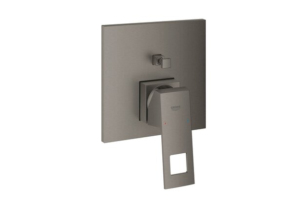Baterie Grohe Eurocube sprchová podomítková, s přepínačem, bez tělesa, hard graphite kartáčovaný, 24062AL0