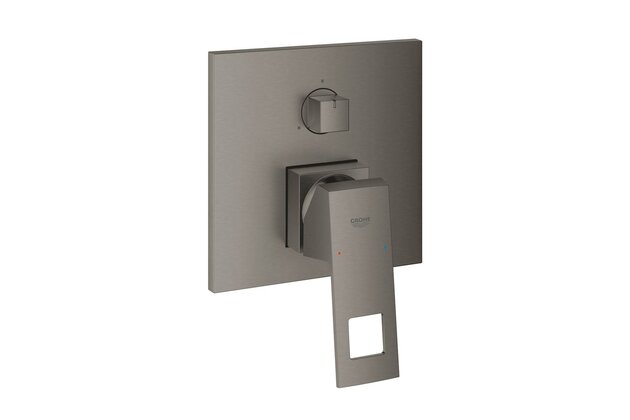 Baterie Grohe Eurocube sprchová podomítková, s třísměrným přepínačem, bez tělesa, hard graphite kartáčovaný, 24094AL0