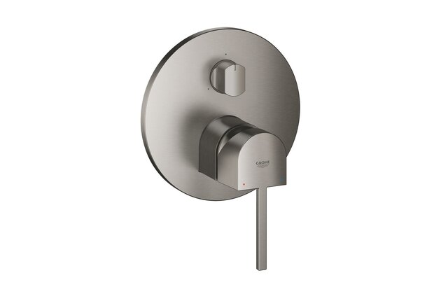 Baterie Grohe Plus sprchová podomítková, s třísměrným přepínačem, bez tělesa, hard graphite kartáčovaný, 24093AL3