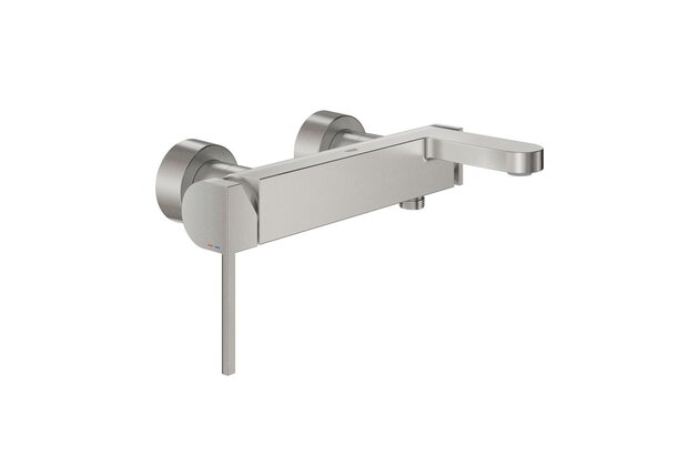Baterie Grohe Plus vanová nástěnná, supersteel - infinity, 33553DC3