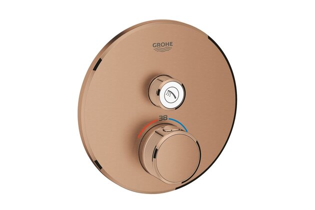 Baterie Grohe SmartControl sprchová podomítková termostatická, bez tělesa, warm sunset kartáčovaný, 29118DL0
