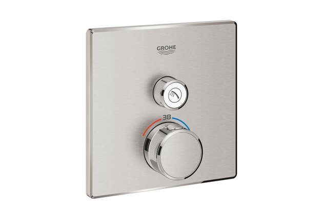 Baterie Grohe SmartControl sprchová podomítková termostatická, bez tělesa, supersteel - infinity, 29123DC0