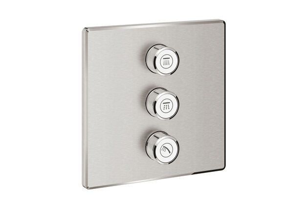 Krytka trojitého ovladače průtoku Grohe SmartControl, supersteel - infinity, 29127DC0