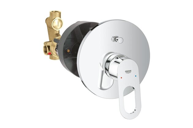 Baterie Grohe BauLoop vanová podomítková, s tělesem, chrom, 29081000