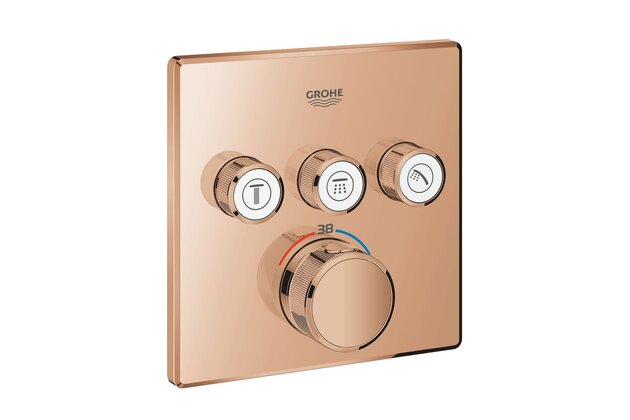 Baterie Grohe SmartControl sprchová podomítková termostatická, 3cestná, bez tělesa, warm sunset, 29126DA0
