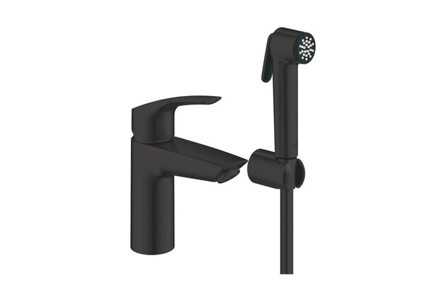 Baterie Grohe Eurosmart umyvadlová, s bidetovou sprškou, černá mat, 231242433