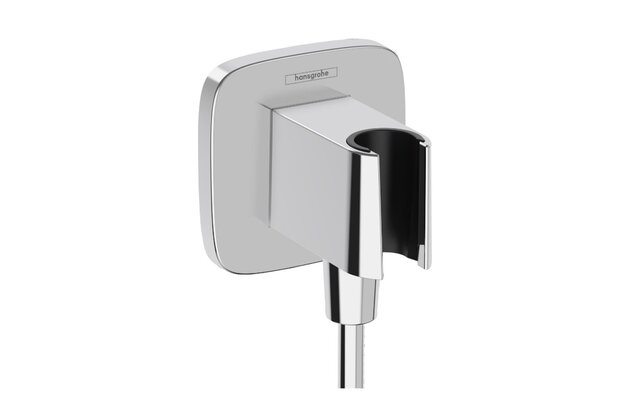 Držák sprchy Hansgrohe FixFit Q, s přípojkou hadice, chrom, 26887000