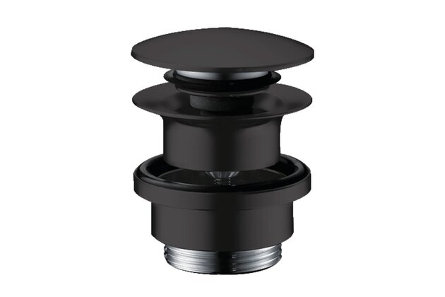 Výpust umyvadlová Hansgrohe click-clack, černá mat, 50100670