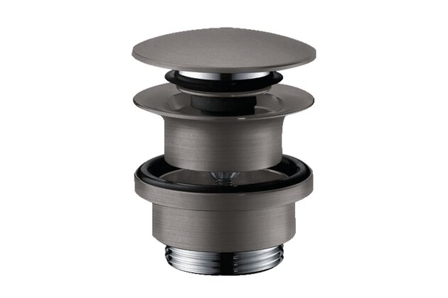 Výpust umyvadlová Hansgrohe click-clack, černý chrom kartáčovaný, 50100340