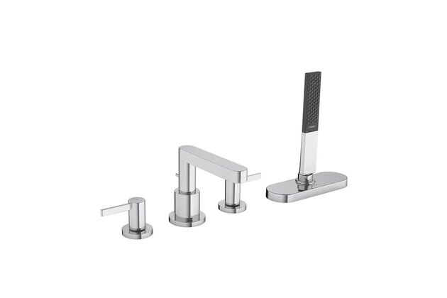 Vanová souprava Hansgrohe Finoris 4otvorová, na okraj vany, s tělesem sBox, chrom, 76444000