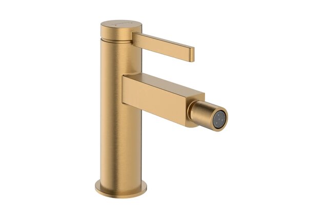 Baterie Hansgrohe Finoris bidetová, páková, s odtokovou soupravou, Push-Open, bronz kartáčovaný, 76200140