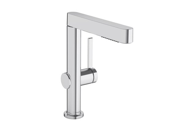Baterie Hansgrohe Finoris umyvadlová, páková, 230, s vytahovací sprškou, 2jet, s odtokovou soupravou, Push-Open, chrom, 76063000