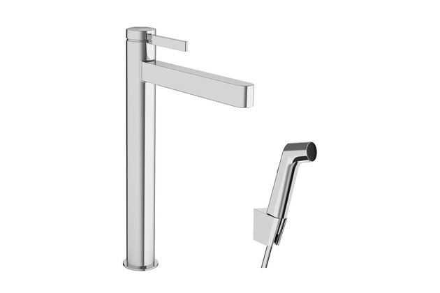 Baterie Hansgrohe Finoris umyvadlová, páková, 260, s bidetovou sprškou, chrom, 76220000