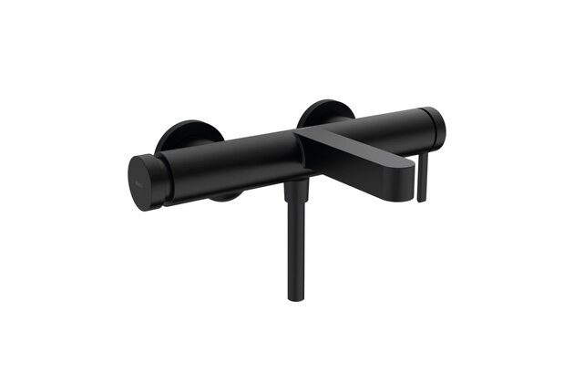 Baterie Hansgrohe Finoris vanová nástěnná, páková, černá mat, 76420670