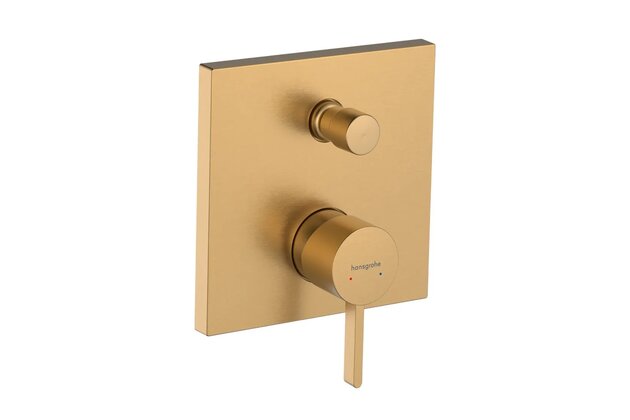 Baterie Hansgrohe Finoris vanová podomítková, páková, se zabudovanou bezpečnostní kombinací podle EN1717, bez tělesa, bronz kartáčovaný, 76416140
