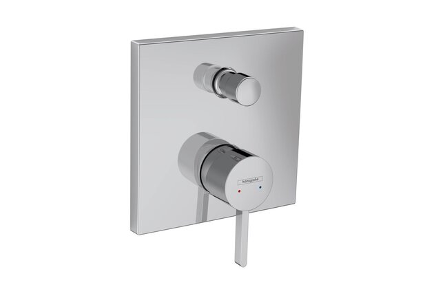 Baterie Hansgrohe Finoris vanová podomítková, páková, se zabudovanou bezpečnostní kombinací podle EN1717, bez tělesa, chrom, 76416000