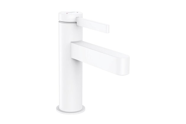 Baterie Hansgrohe Finoris umyvadlová, páková, s odtokovou soupravou, bílá mat, 76010700
