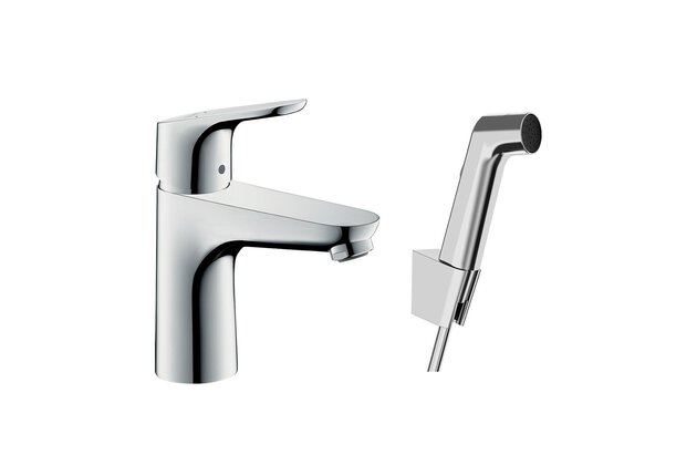 Baterie Hansgrohe Focus umyvadlová, s bidetovou sprškou, chrom, 31927000