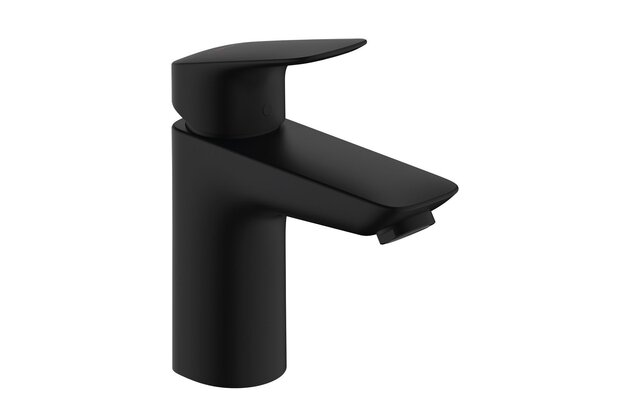 Baterie Hansgrohe Logis umyvadlová, s kovovou výpustí, černá mat, 71171670