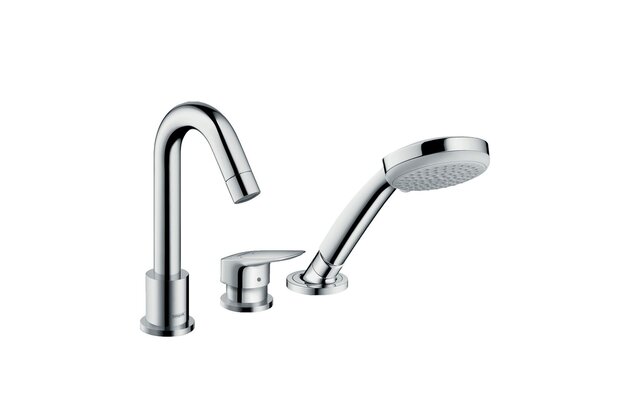 Vanová souprava Hansgrohe Logis 3otvorová, na okraj vany, bez tělesa, chrom, 71310000