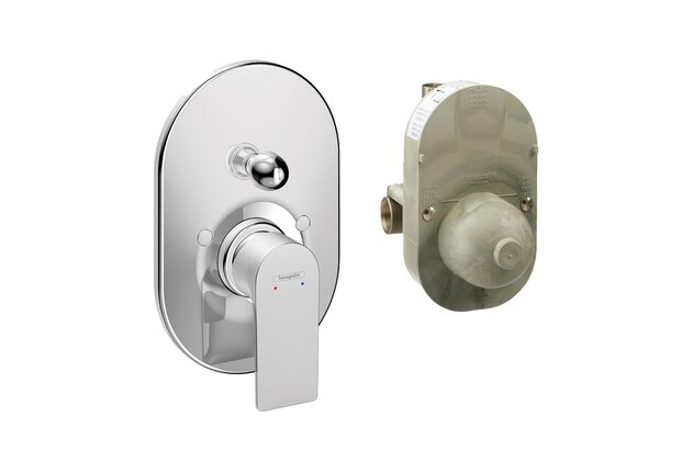 Baterie Hansgrohe Rebris E sprchová podomítková, včetně tělesa, chrom, 72458000