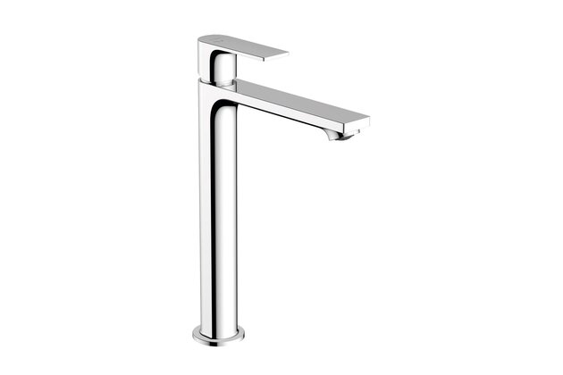 Baterie Hansgrohe Rebris E umyvadlová, vysoká, CoolStart, EcoSmart+, s výpustí, chrom, 72591000