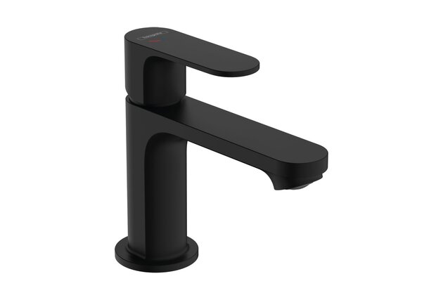 Baterie Hansgrohe Rebris S umyvadlová, Coolstart, s výpustí, černá mat, 72513670