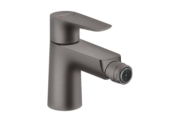 Baterie Hansgrohe Talis E bidetová, s výpustí, s táhlem, černý chrom kartáčovaný, 71720340
